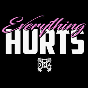 EVERYTHING HURTS PINK - PULLOVER HOODIE - BLACK - $4AG1CQ$ Design