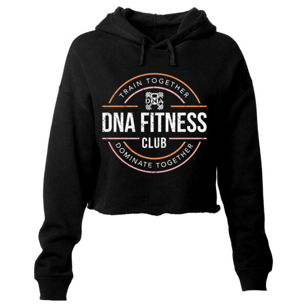 DOMINATE TOGETHER - WOMEN'S CROP HOODIE - BLACK - $SY354T$ Thumbnail