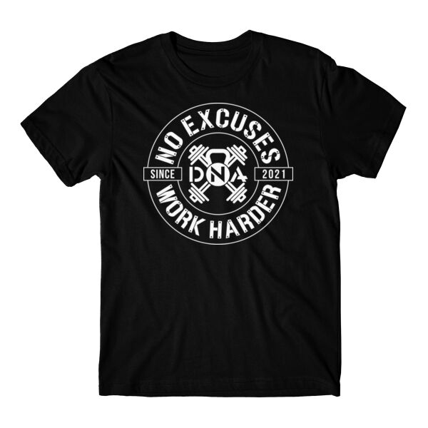 DNA FITNESS - WORK HARDER - T-SHIRT  - BLACK - JD93YR Thumbnail
