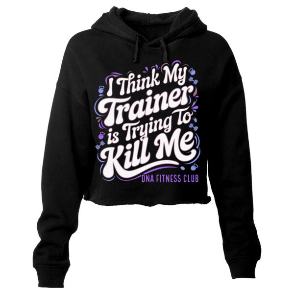 KILLER TRAINER - WOMEN'S CROPPED HOODIE - $DEWVPA$ Thumbnail
